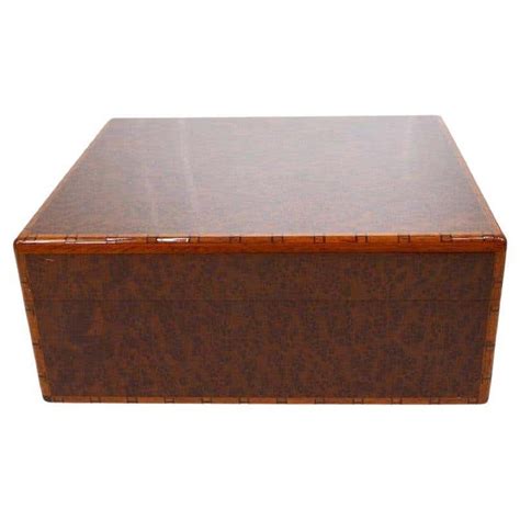 Rare Hermes Cigar Humidor Lacquered Burl Wood Box 